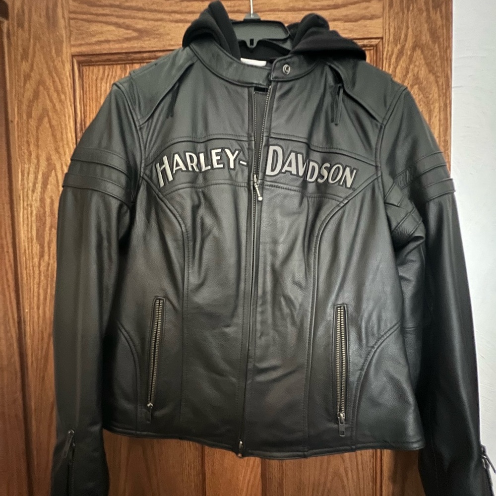 Harley Davidson's women's 3-in-1 leather riding jacket